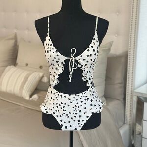 NWT Black & White One-Piece Swimsuit
